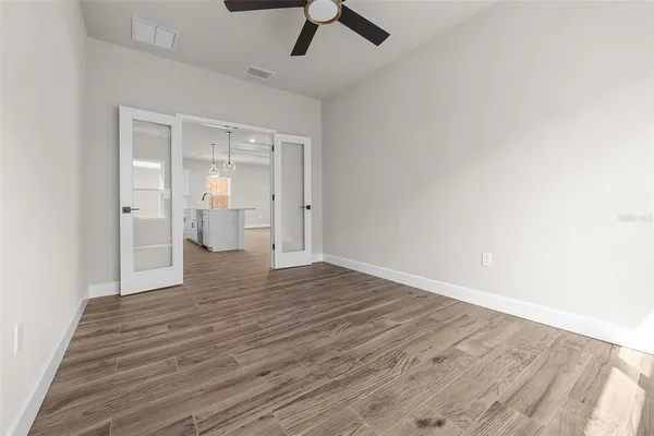 wooden floor in an empty room