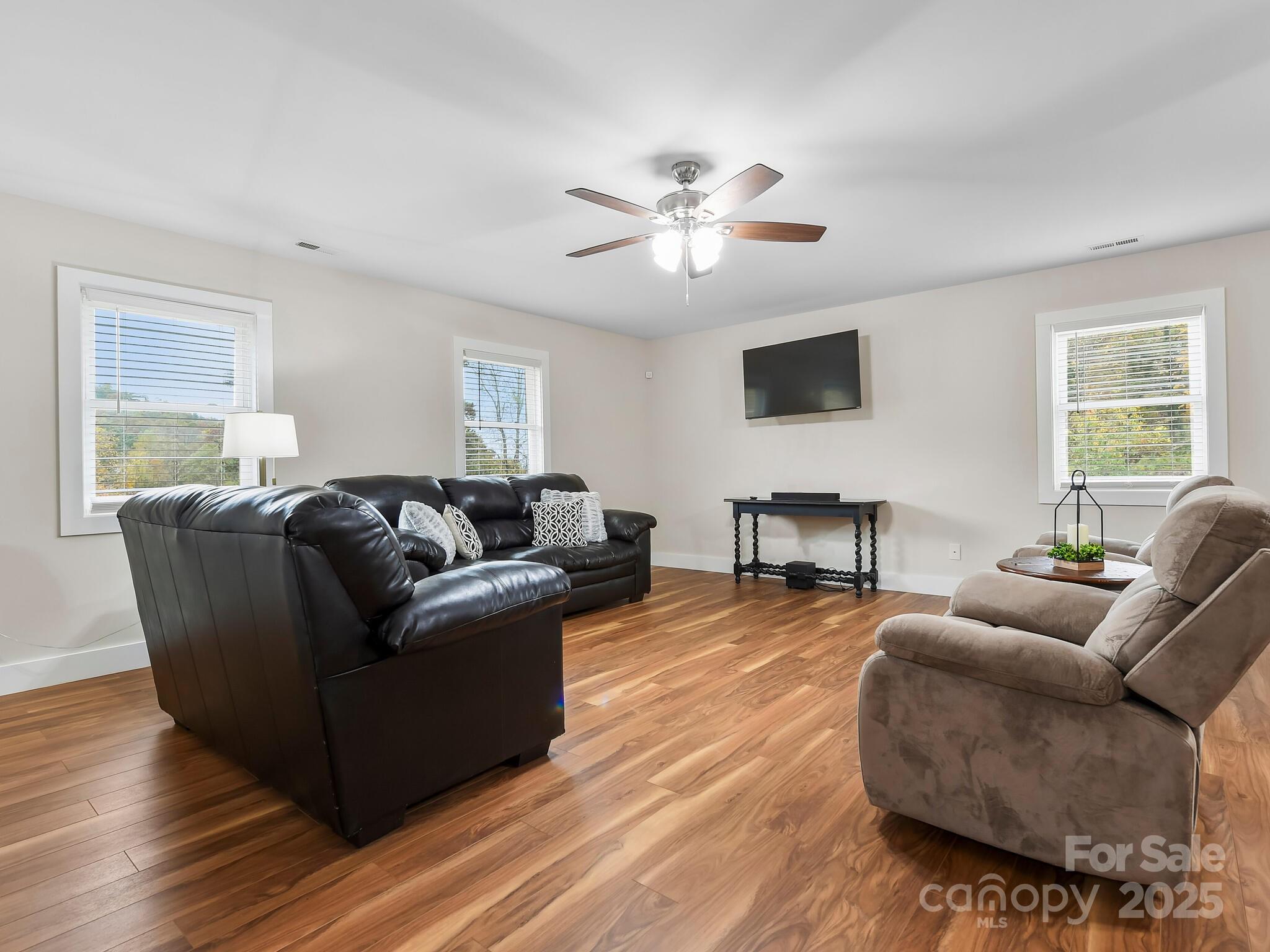 258 Old Weaverville Road Asheville, NC 28804 - Photo 18 of 25 a living room with furniture and a flat screen tv
