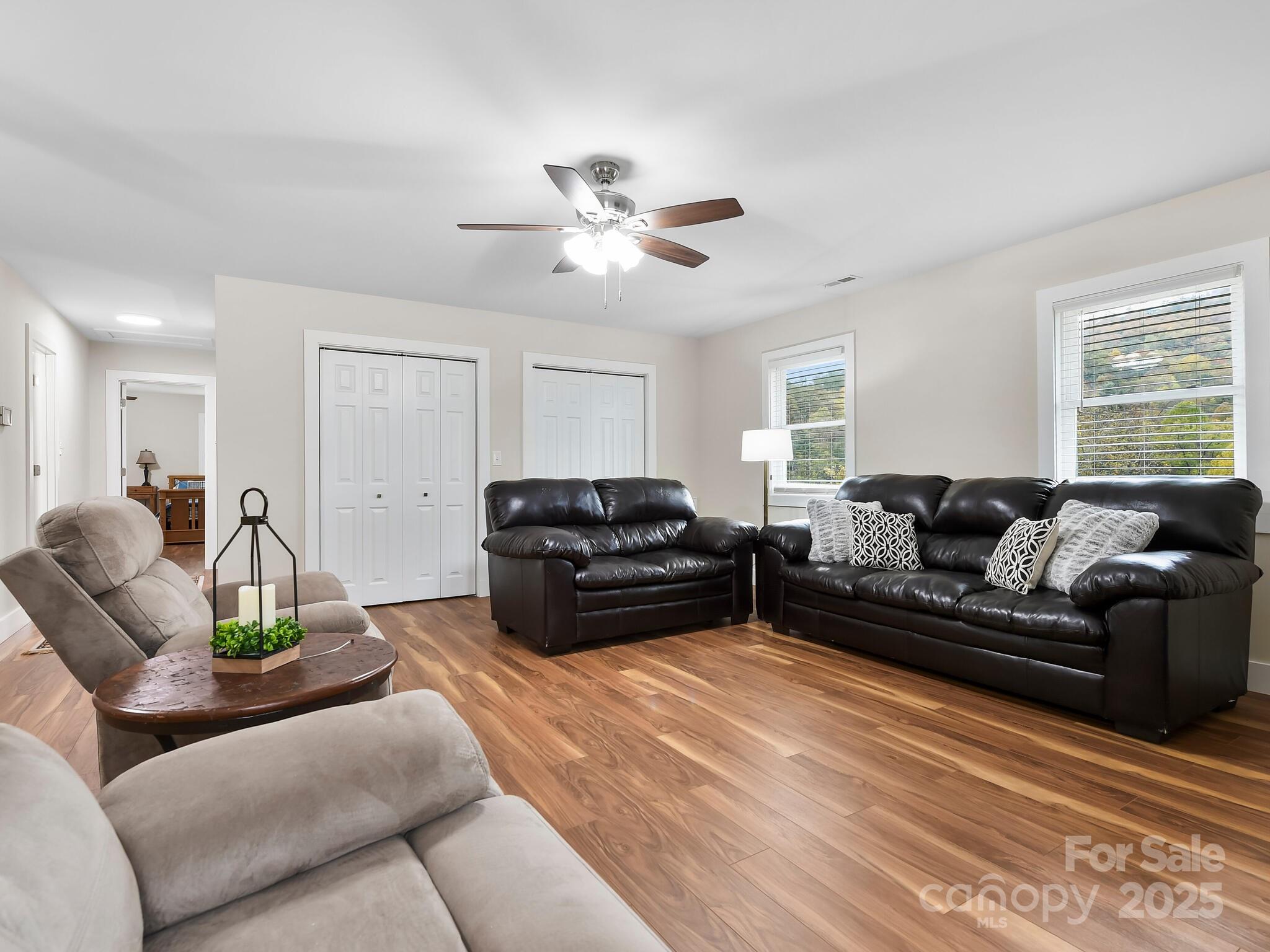 258 Old Weaverville Road Asheville, NC 28804 - Photo 20 of 25 a living room with furniture and wooden floor
