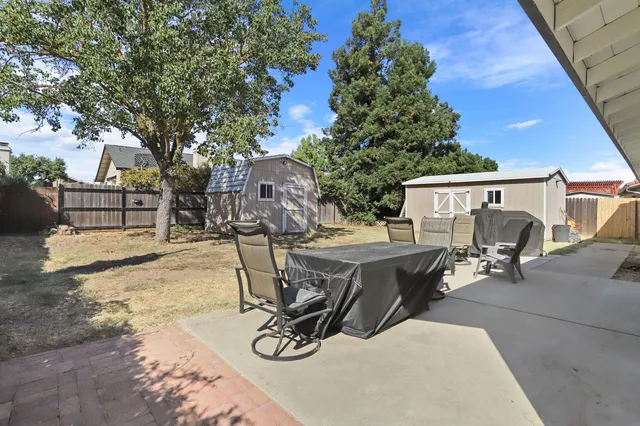 front view of a house with a large tree