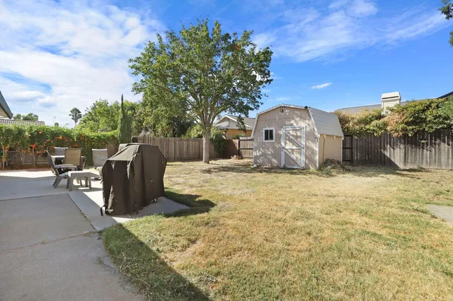 a backyard of a house