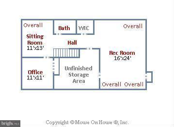 2035 Adams Hill Road Vienna, VA 22182 - Photo 28 of 28 Lower Level Floor Plan