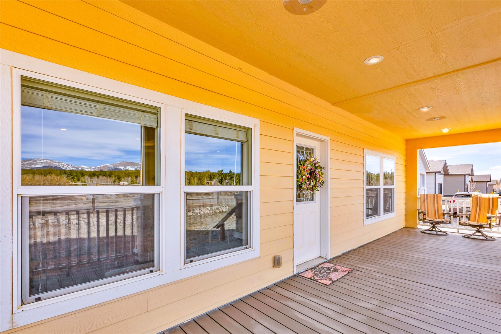 108 A Sun Rock Road, Unit A Fairplay, CO 80440 - Photo 17 of 48 a view of a balcony with wooden floor and a window