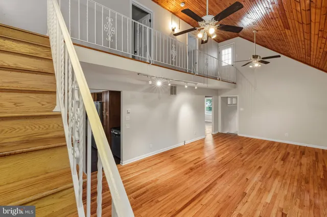 a view of an entryway with a hall