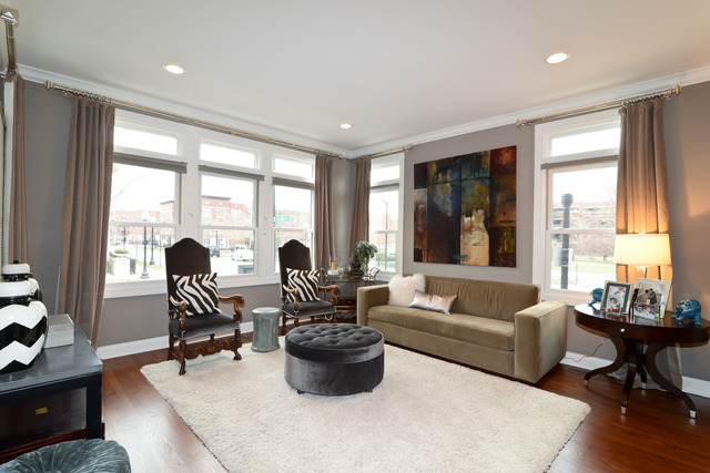 1401 South Emerald Avenue Chicago, IL 60607 - Photo 2 of 12 a living room with furniture and a large window