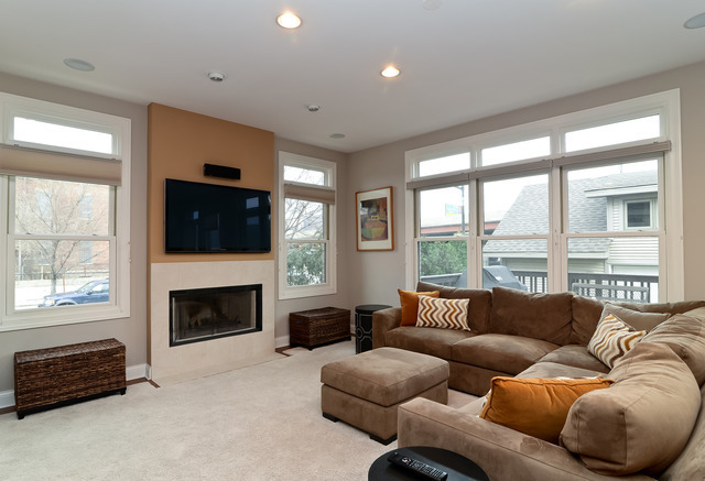 1401 South Emerald Avenue Chicago, IL 60607 - Photo 7 of 12 a living room with furniture large window and a fireplace