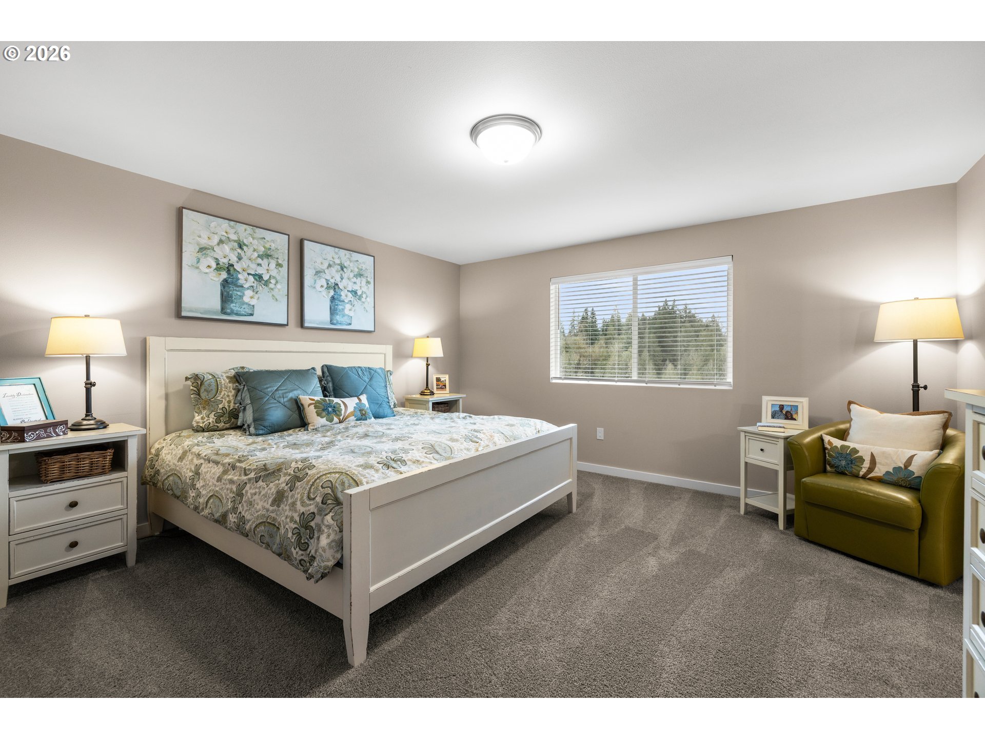 2081 Northeast Ridge Run Lane Estacada, OR 97023 - Photo 25 of 46 a bedroom with a bed and a couch