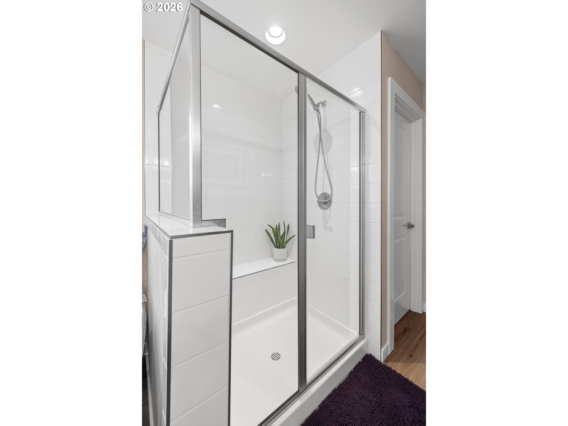 2081 Northeast Ridge Run Lane Estacada, OR 97023 - Photo 31 of 46 a bathroom with a glass shower door