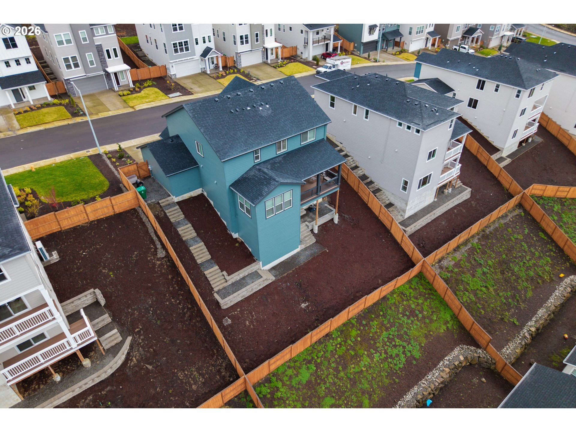 2081 Northeast Ridge Run Lane Estacada, OR 97023 - Photo 45 of 46 an aerial view of residential houses with outdoor space