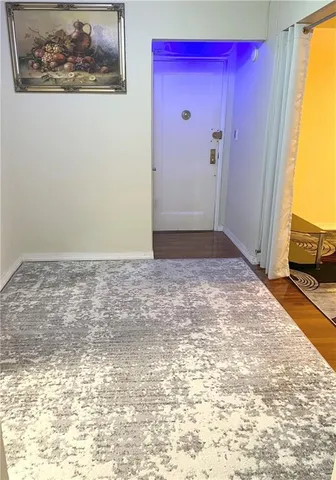 a view of a room with a small space