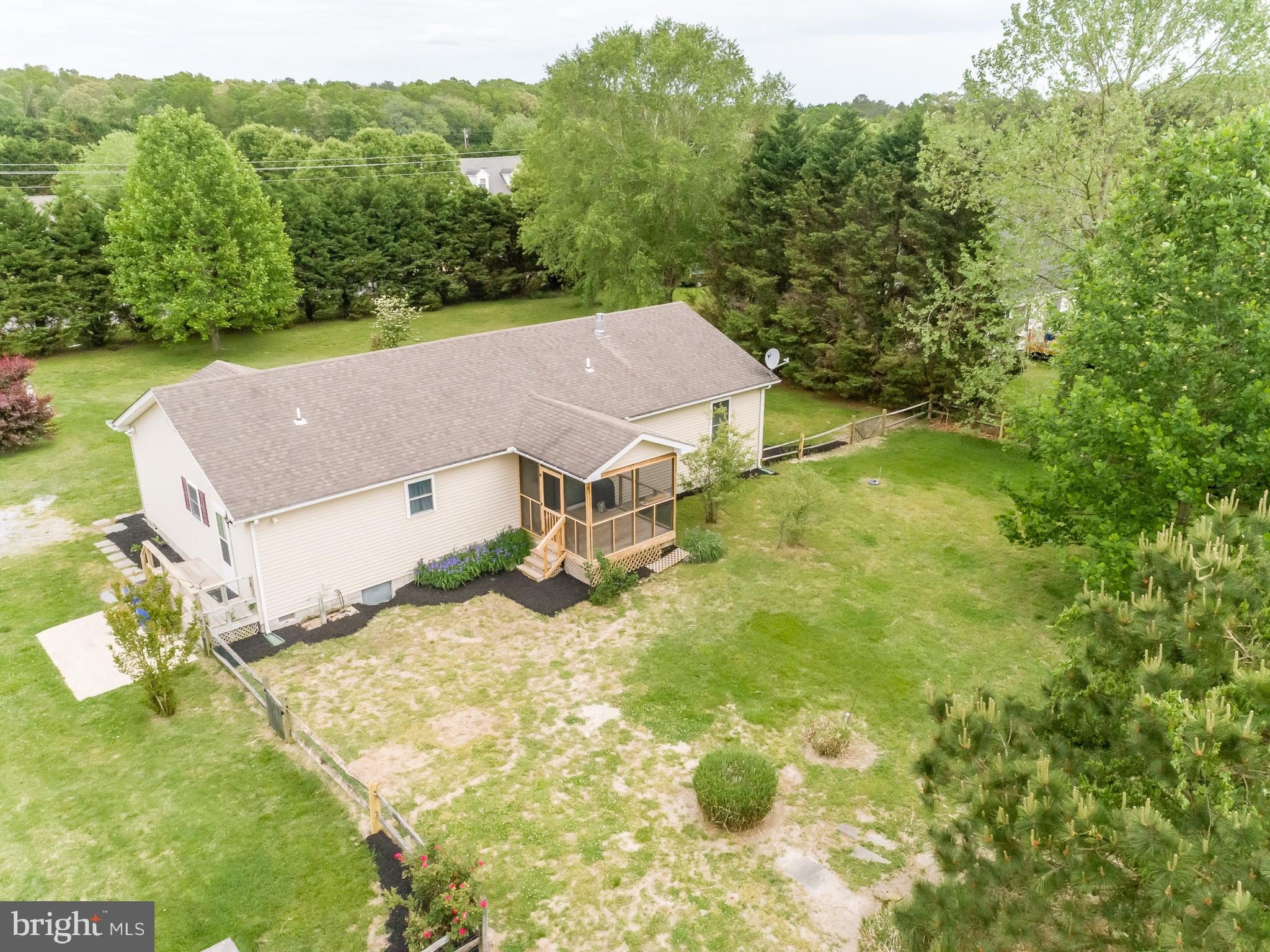 24174 Zoar Road Georgetown, DE 19947 - Photo 28 of 32 AERIAL VIEW OF REAR OF HOME