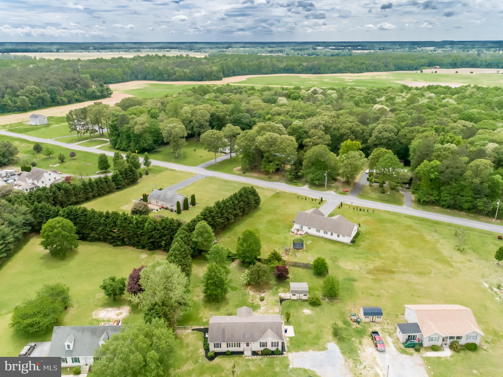 24174 Zoar Road Georgetown, DE 19947 - Photo 29 of 32 AERIAL VIEWMOF PROPERTY SHOWING PRIVACY PLANTINGS