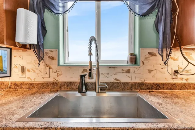 a view of a kitchen sink