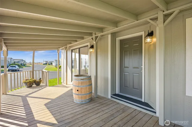 a view of a house with wooden floor