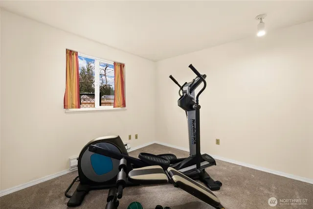 a room with musical instruments