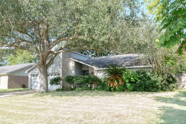 a white house that has a tree in front of it