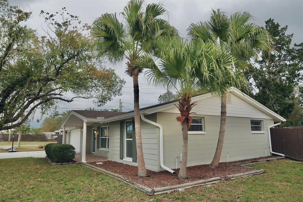 7944 Yucca Drive New Port Richey, FL 34653 - Photo 26 of 26 a view of a white house with a large tree and a yard