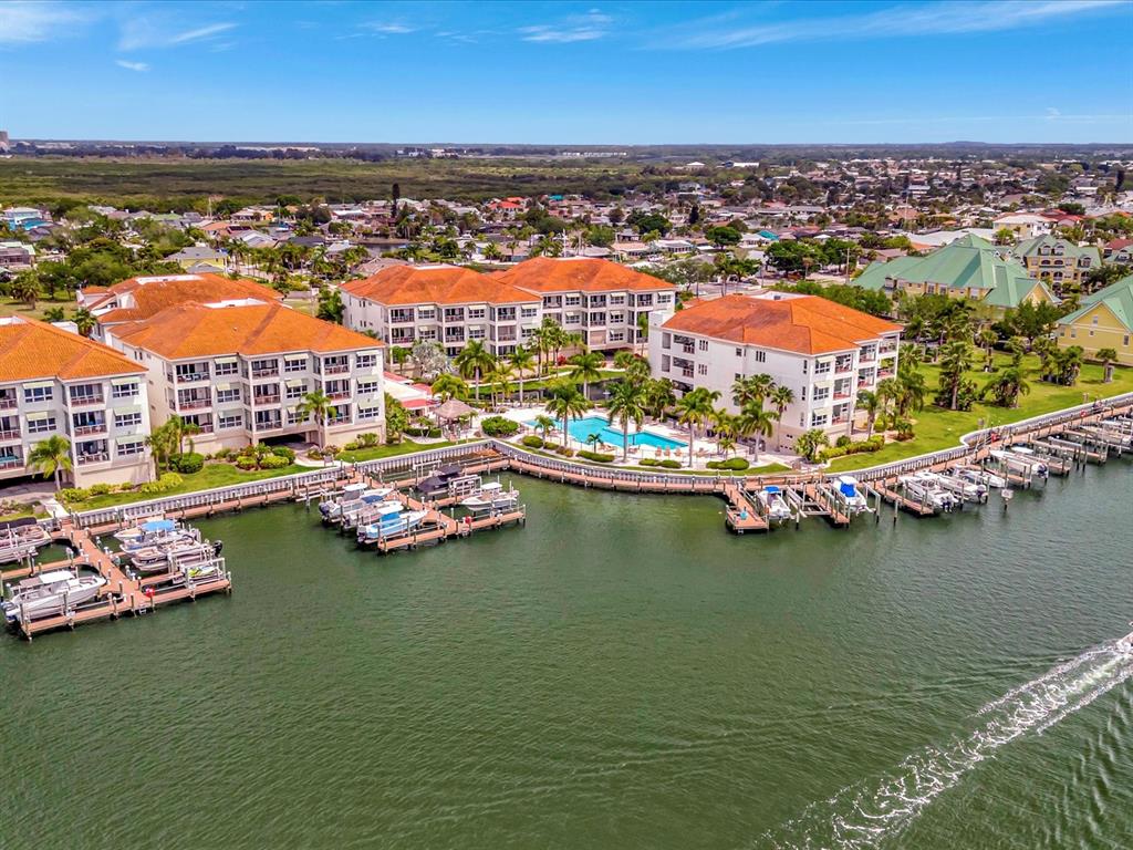 1022 Bellasol Way, Unit 5302 Apollo Beach, FL 33572 - Photo 37 of 43 an aerial view of residential houses with outdoor space and lake view