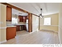 a view interior of a house an empty space and wooden floor