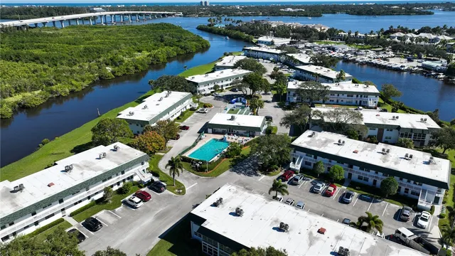 an aerial view of a city
