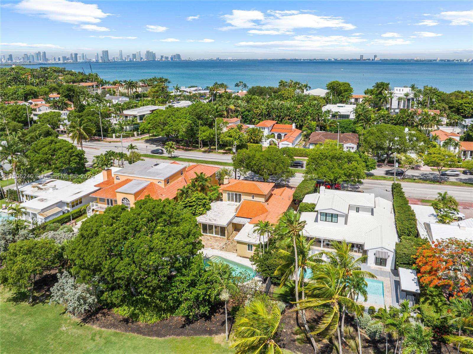 5311 Alton Road Miami Beach, FL 33140 - Photo 7 of 51 an aerial view of a house with a garden and lake view