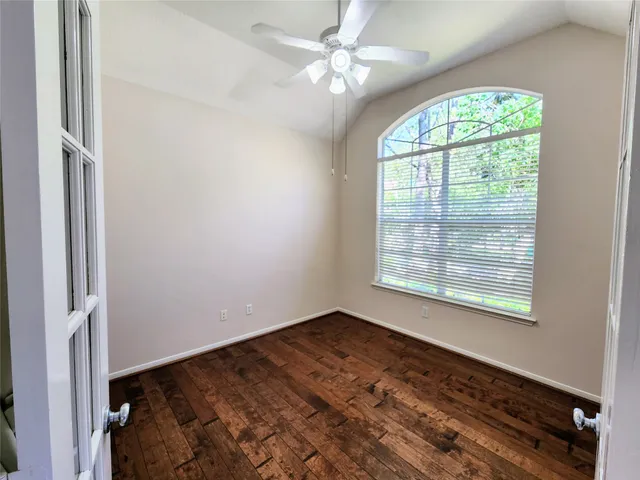 an empty room with a window