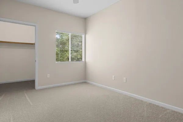 an empty room with a window