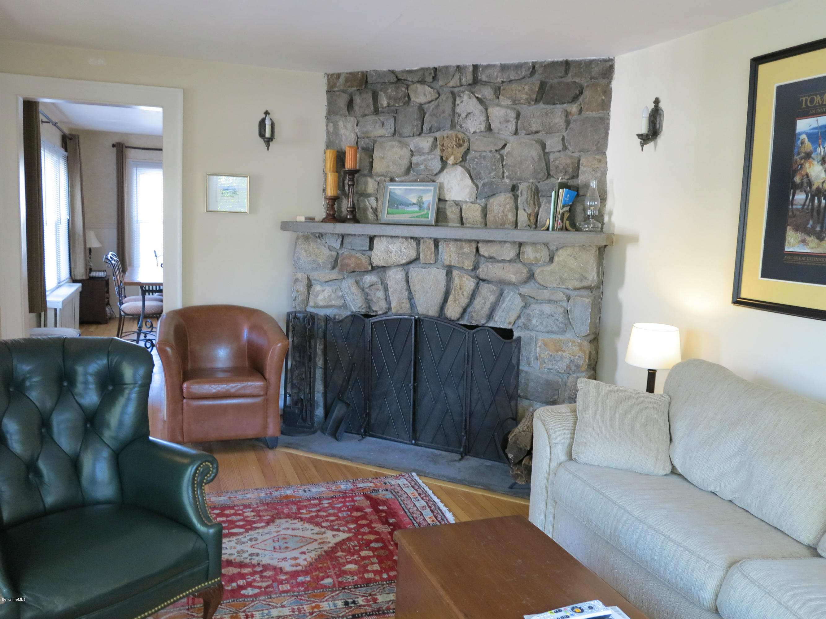 4 Tyringham Road Monterey, MA 01245 - Photo 3 of 26 a living room with furniture and a fireplace