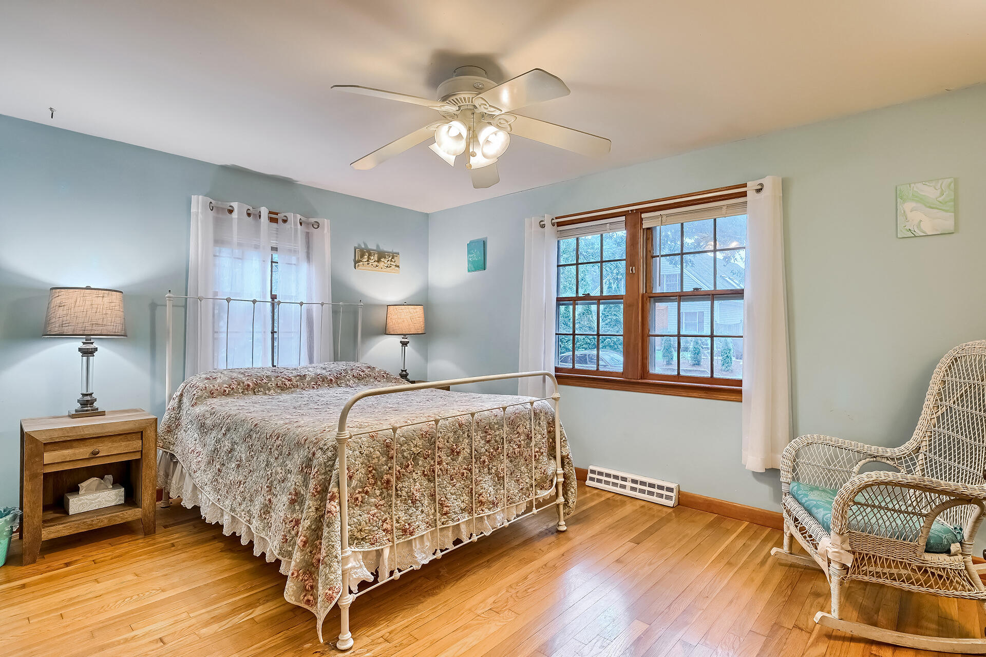 11 Mizzentop Lane Centerville, MA 02632 - Photo 9 of 18 a bedroom with a bed wooden floor and window