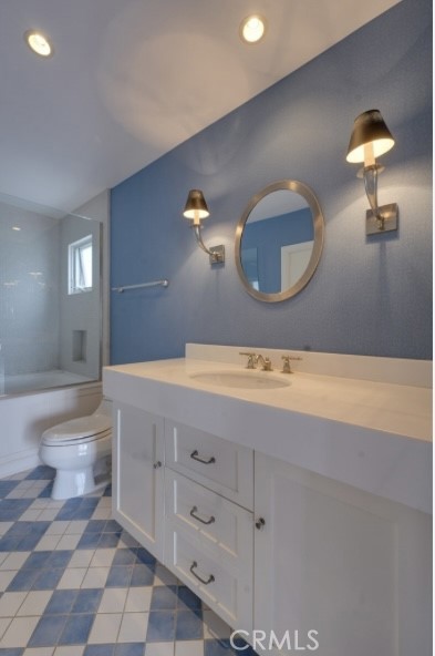 122 Spindrift Lane Rancho Palos Verdes, CA 90275 - Photo 11 of 17 a bathroom with a granite countertop sink and a mirror