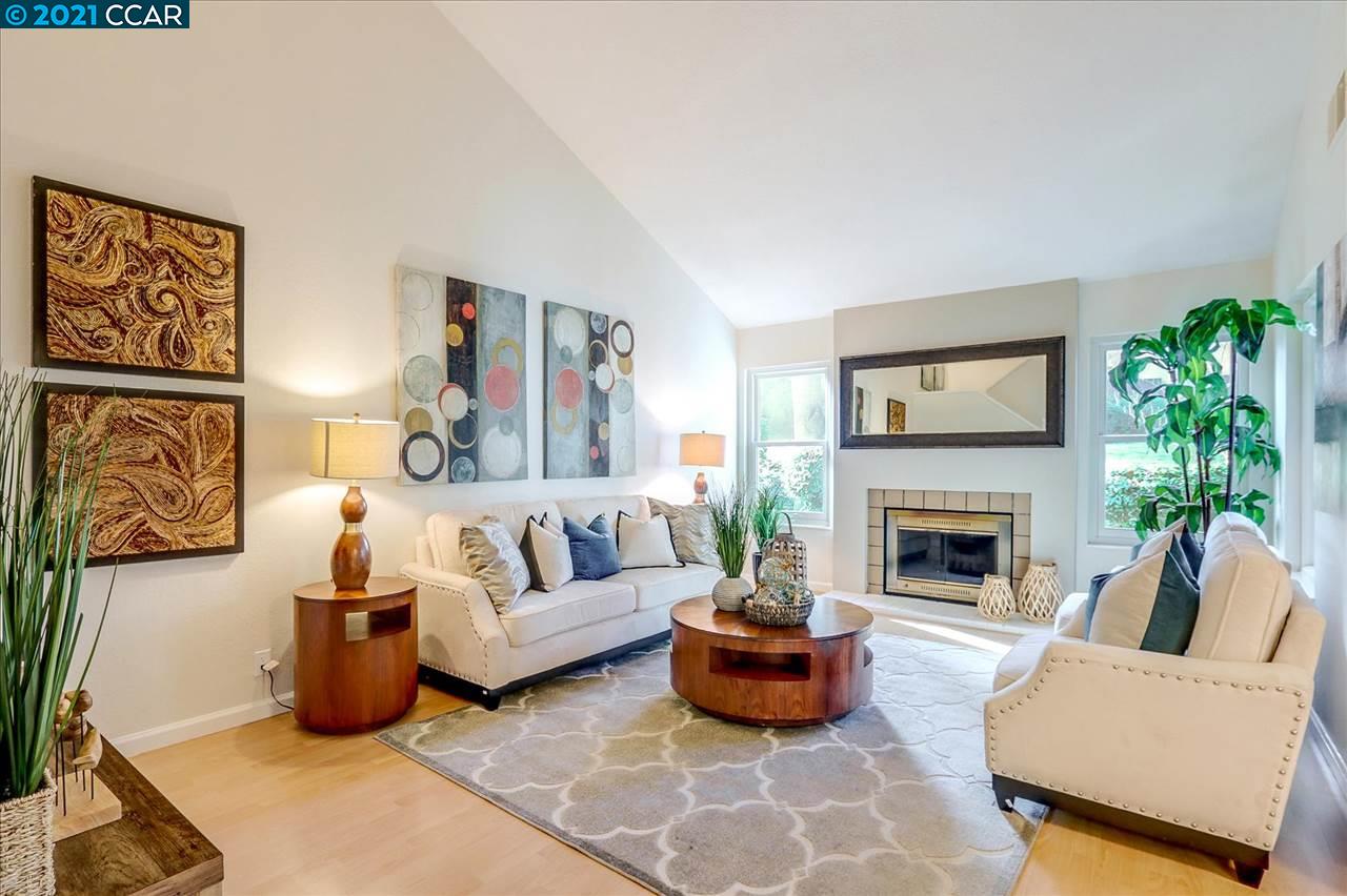 388 Camelback Road Pleasant Hill, CA 94523 - Photo 1 of 1 a living room with furniture and a fireplace