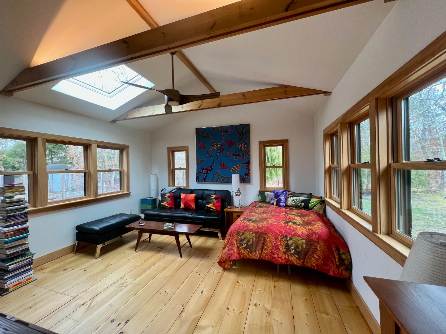 50 Bradley Martin Road West Tisbury, MA 02568 - Photo 14 of 37 a bedroom with bed and wooden floor