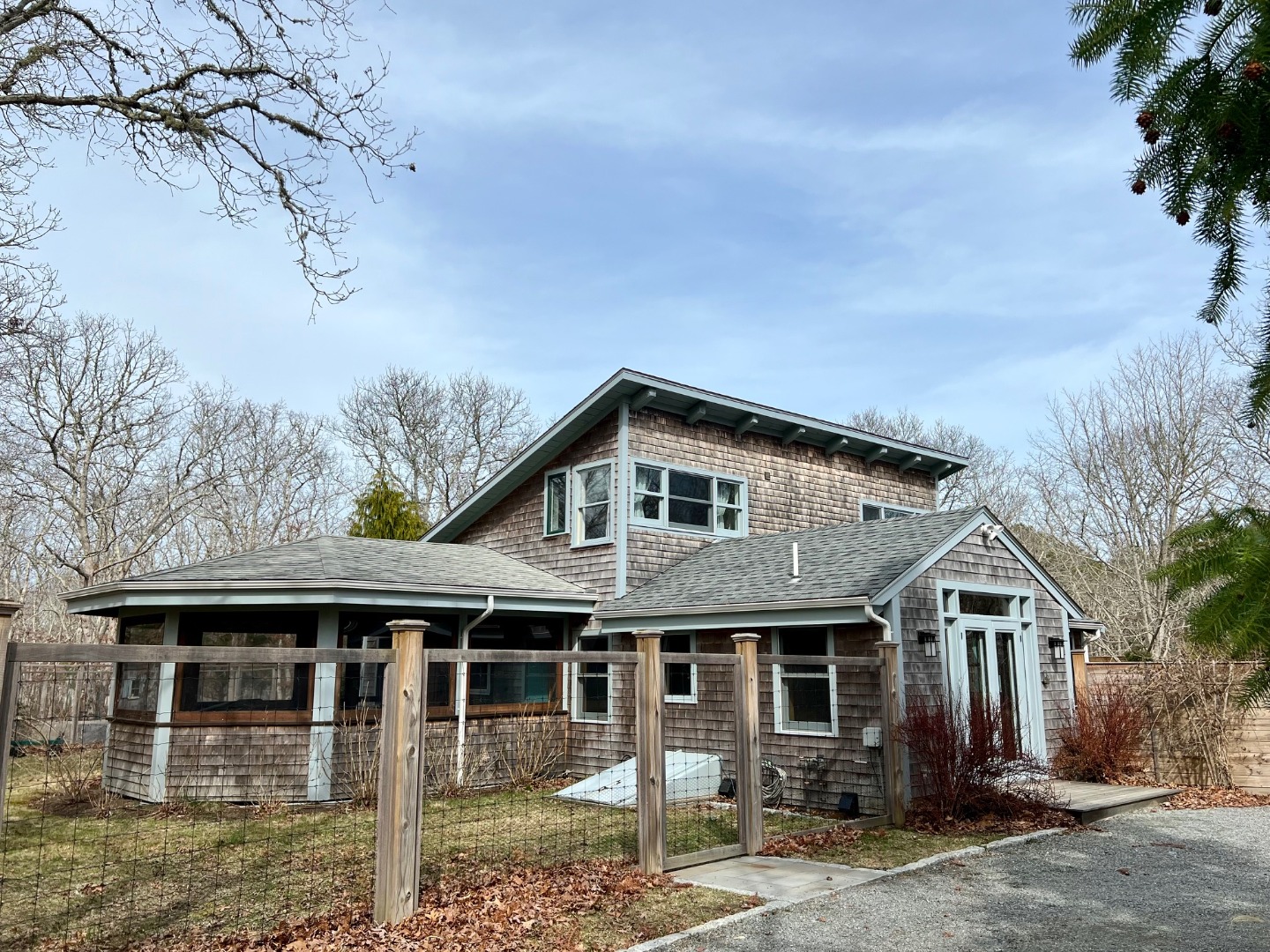 50 Bradley Martin Road West Tisbury, MA 02568 - Photo 26 of 37 a front view of a house with garden