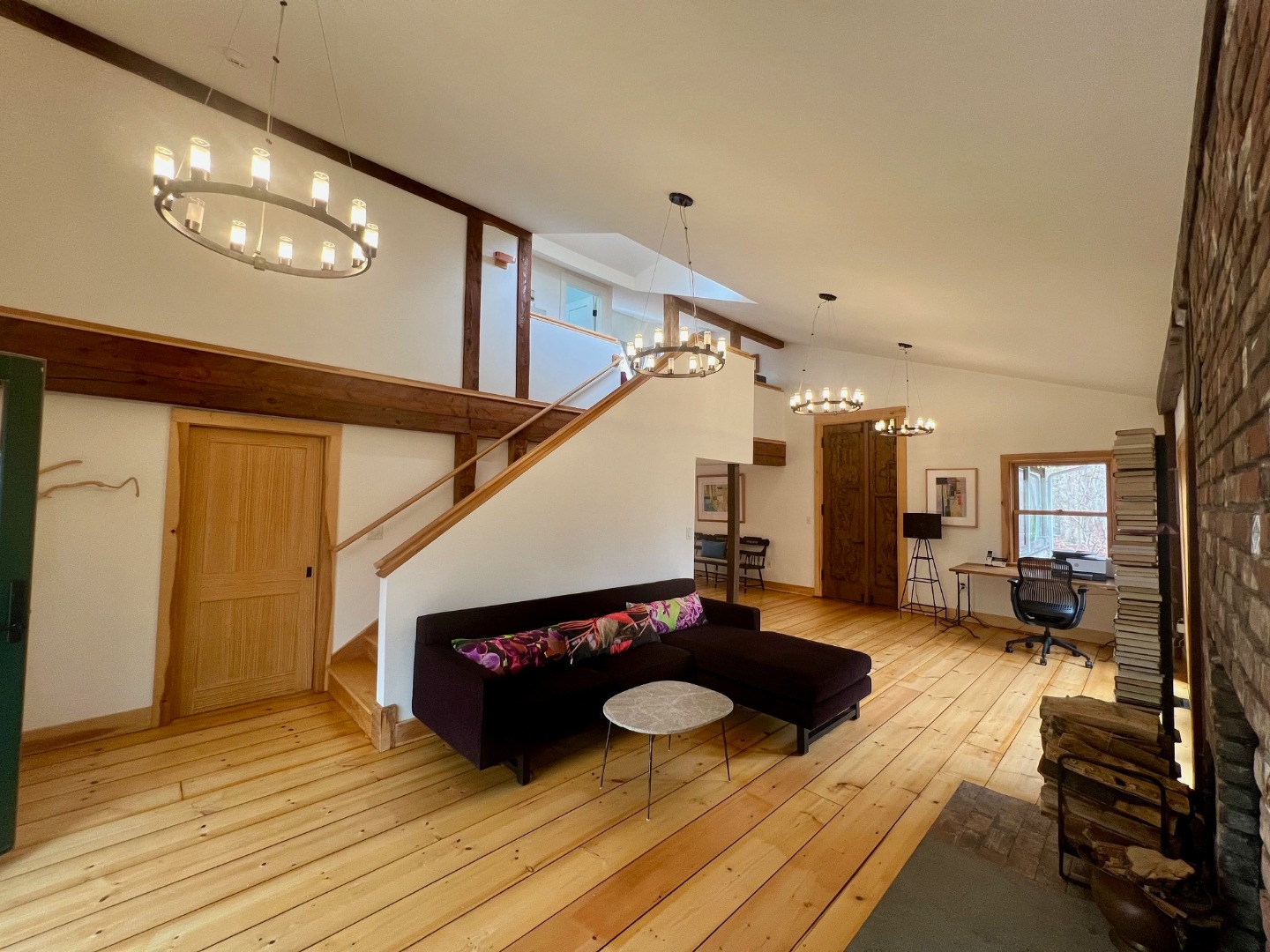 50 Bradley Martin Road West Tisbury, MA 02568 - Photo 5 of 37 a living room with furniture and a wooden floor