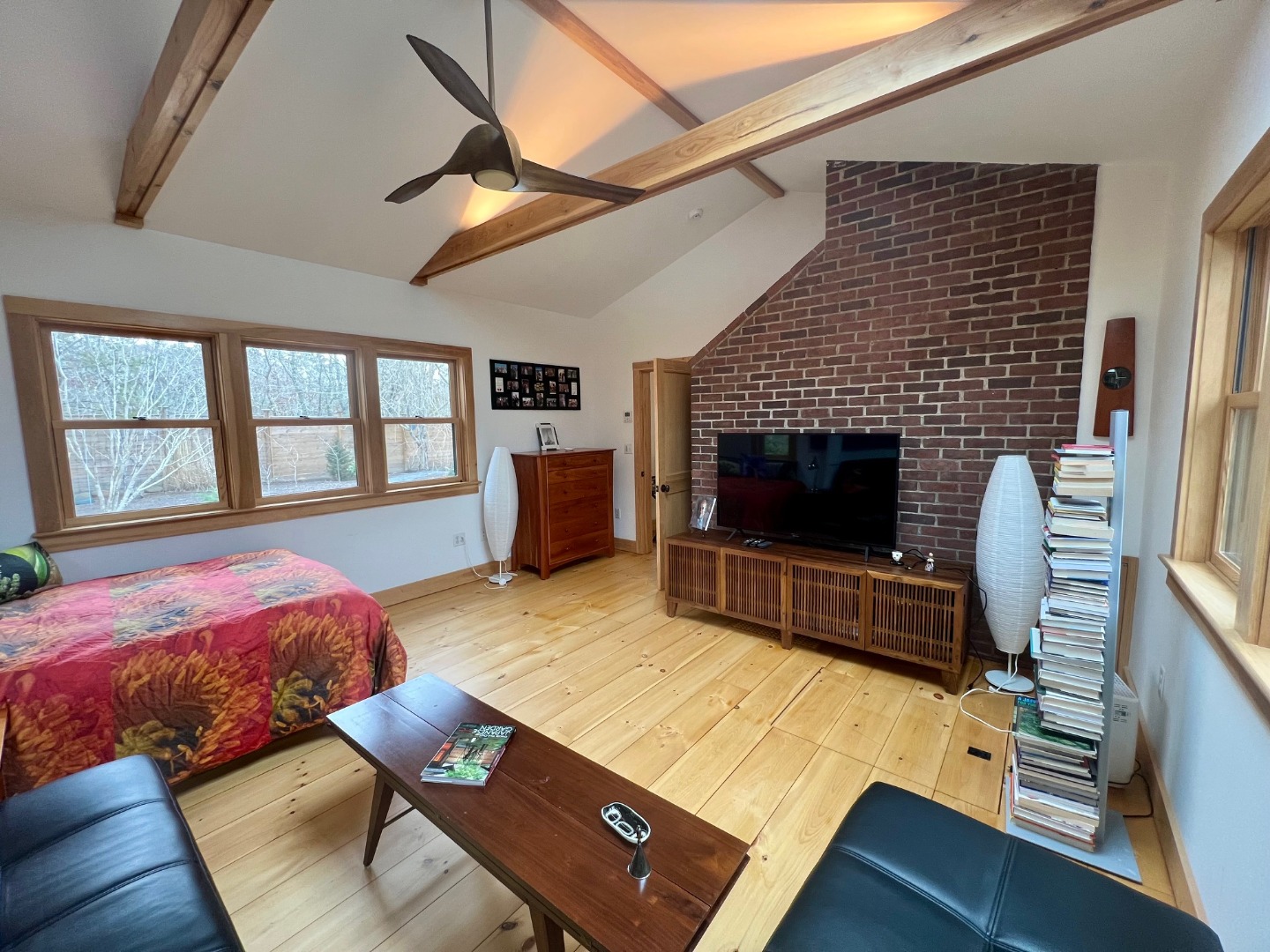 50 Bradley Martin Road West Tisbury, MA 02568 - Photo 9 of 37 a bed room with furniture and a flat screen tv