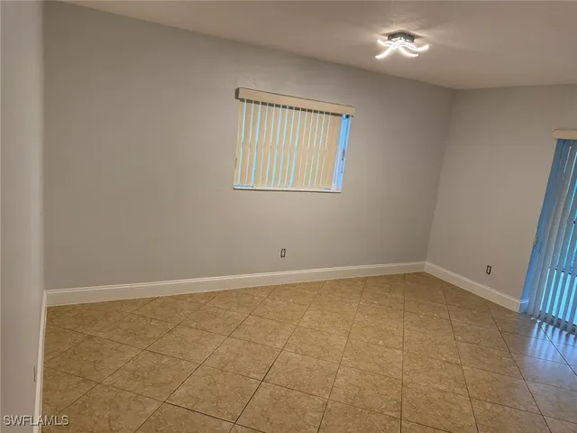 a view of a room with an empty space