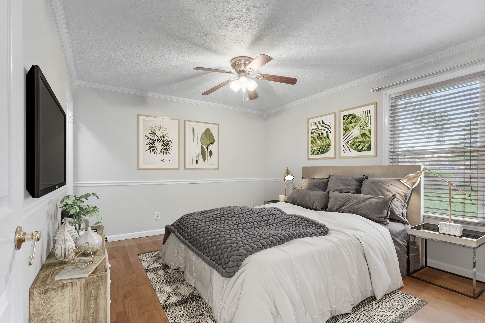 511 Sango Road Clarksville, TN 37043 - Photo 13 of 22 a bedroom with a large bed and a chandelier