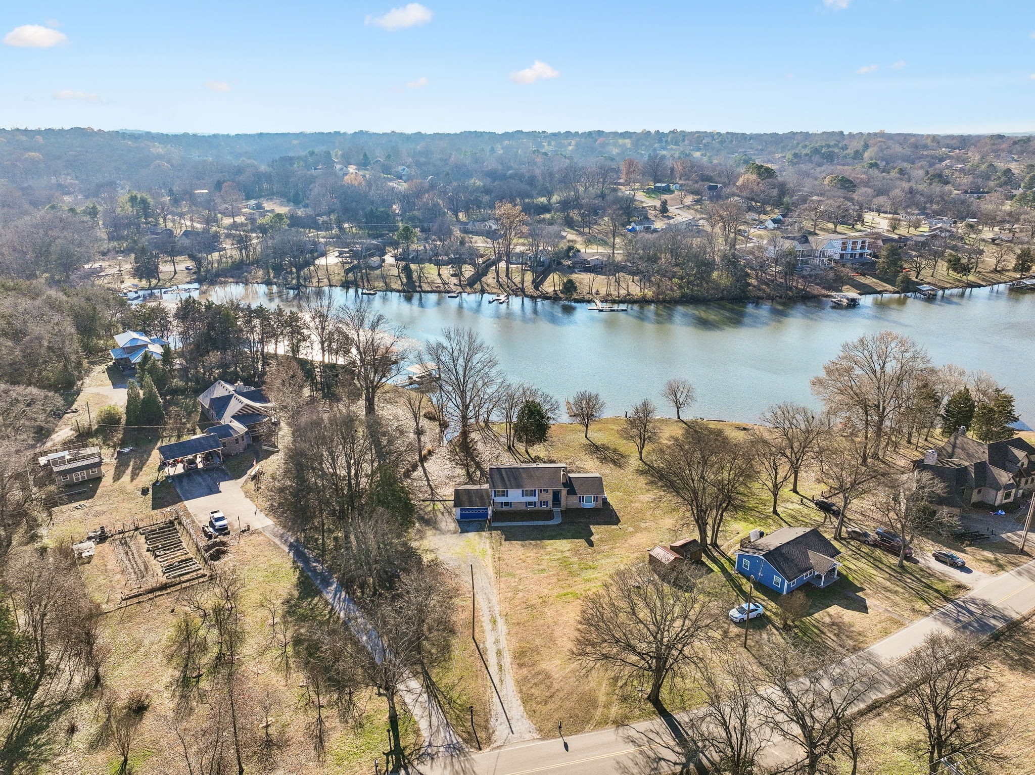 1795 Needmore Road Old Hickory, TN 37138 - Photo 43 of 56 an aerial view of a house with a lake view
