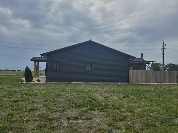 a backyard of a house