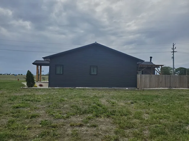 a backyard of a house
