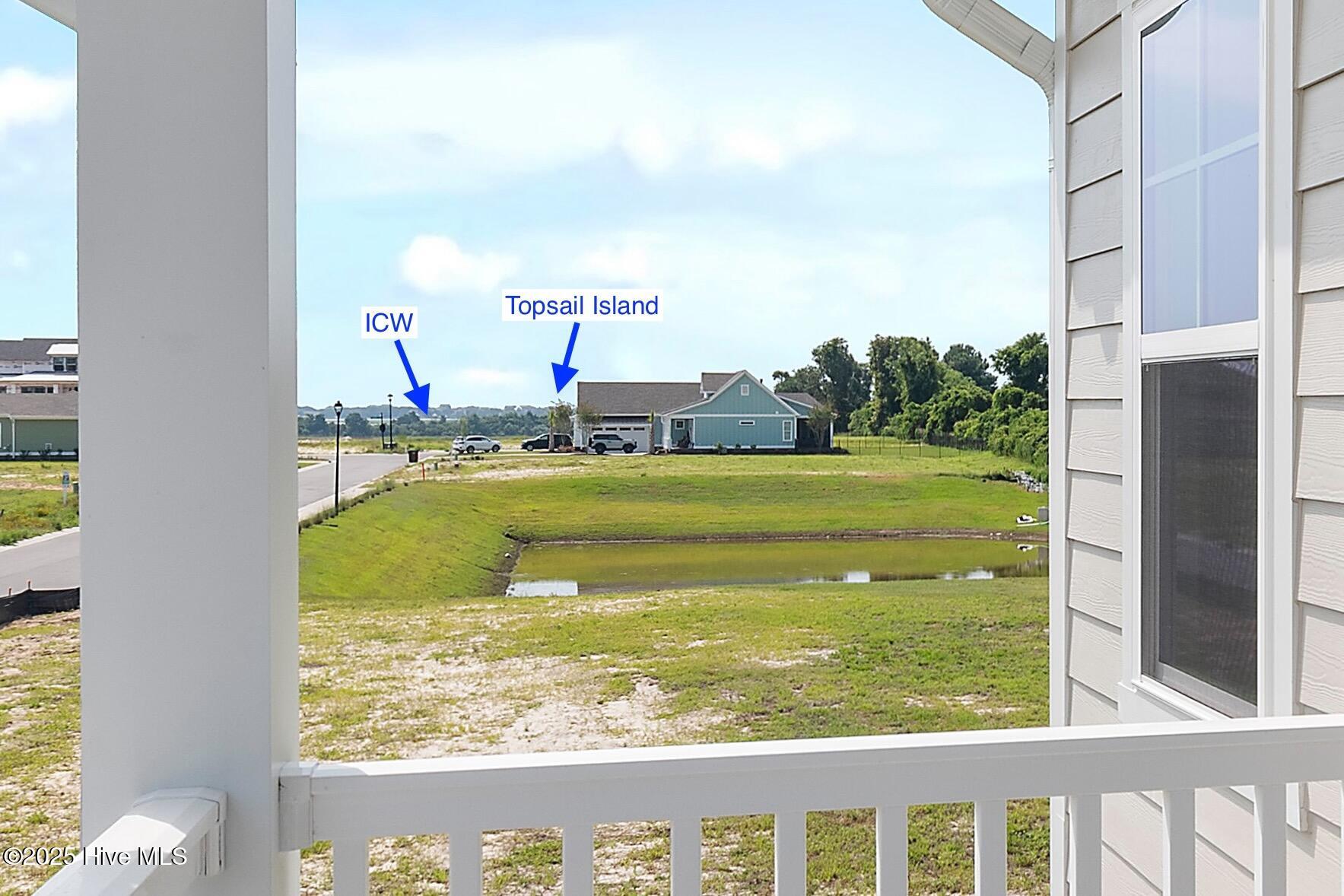 244 Planters Walk Hampstead, NC 28443 - Photo 45 of 86 Balcony View of Intracoastal Waterway off Primary Bedroom on Second Floor