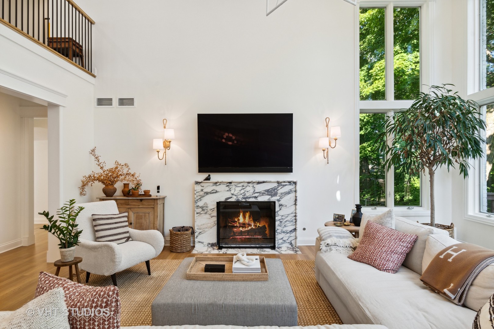 37 Sheridan Road Highland Park, IL 60035 - Photo 16 of 48 a living room with furniture fireplace and flat screen tv