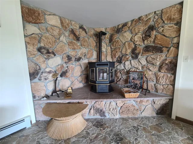 a view of backyard with green space