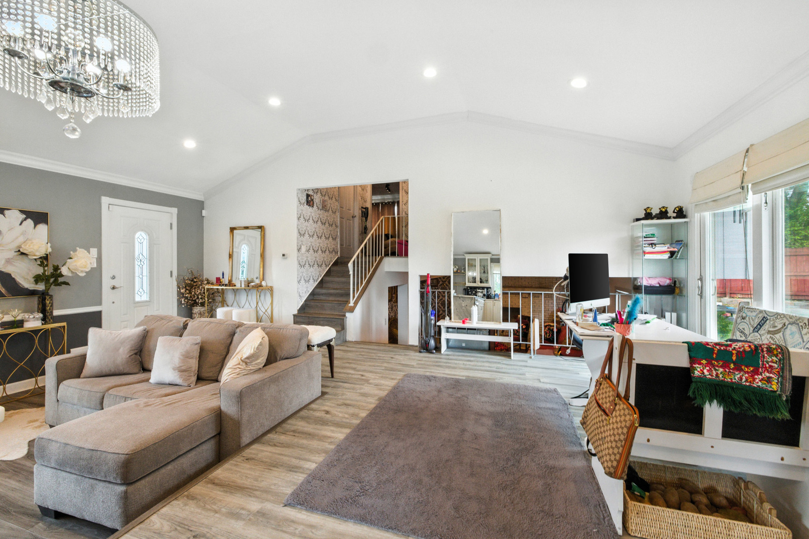 2938 East Shagbark Trail Crete, IL 60417 - Photo 9 of 26 a living room with furniture and a wooden floor