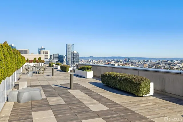 a view of balcony with city view