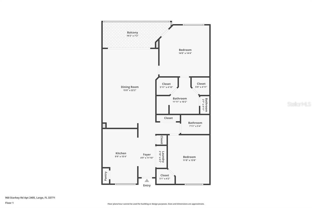 960 Starkey Road, Unit 2405 Largo, FL 33771 - Photo 31 of 31 a picture of a floor plan