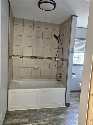 a view of a garden with a tree