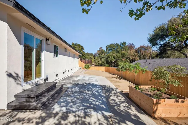 a backyard of a house