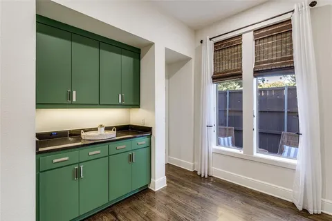 a kitchen with lots of counter space and a sink
