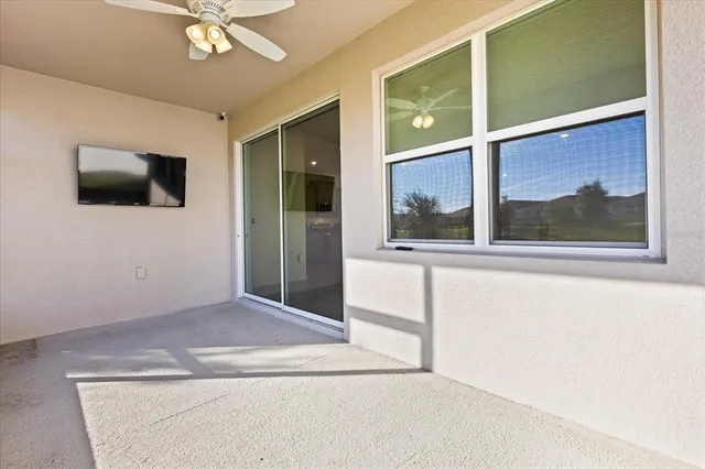 a swimming pool with an outdoor space